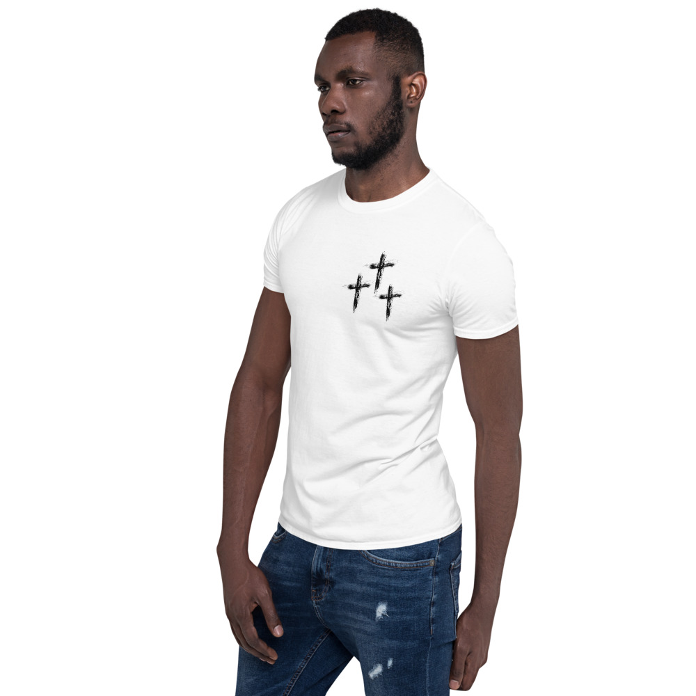 3 Crosses White Men's T-Shirt — Short Sleeve — zapppBUY