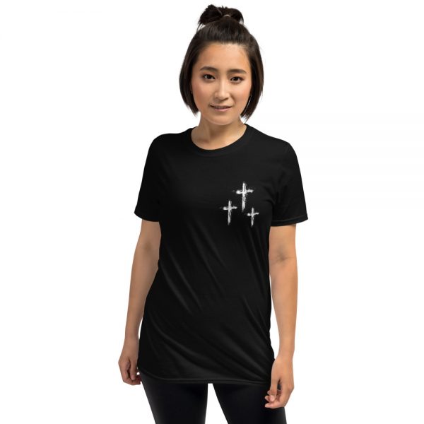 Women's Black 3 Crosses T-Shirt