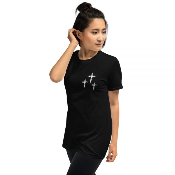 Women's Black 3 Crosses T-Shirt